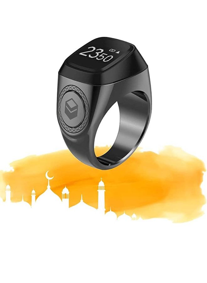 Smart Tasbih Zikr Metal Ring 22 MM Space Grey