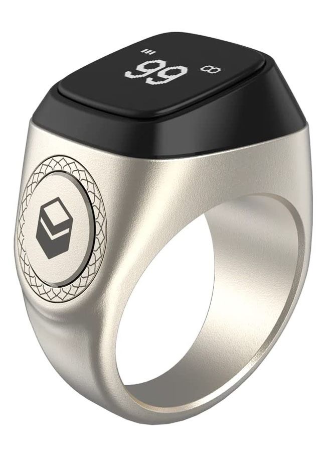 Smart Tasbih Zikr Metal Ring 20 MM Silver