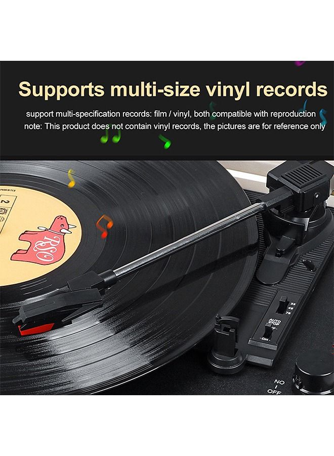 Portable Wood Vinyl Record Retro Phonograph