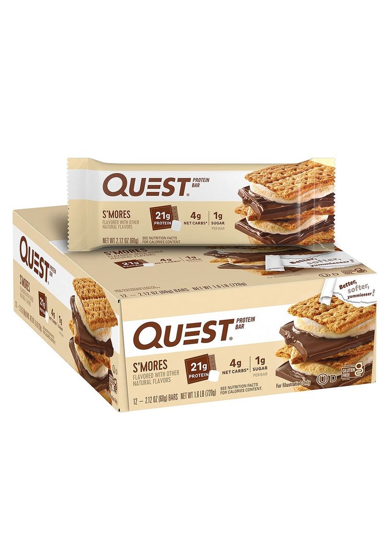 Quest Protein Bar Smores 60g Pack of 12