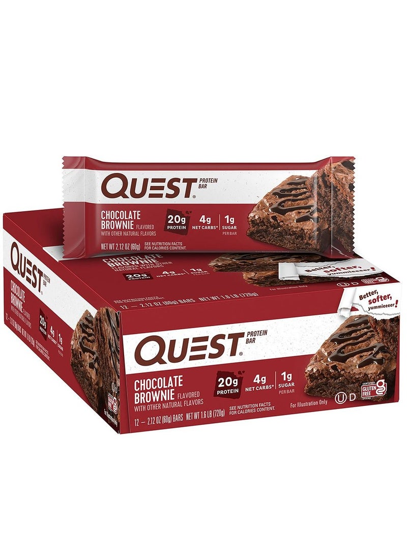 Protein Bar Chocolate Brownie 60g Pack of 12