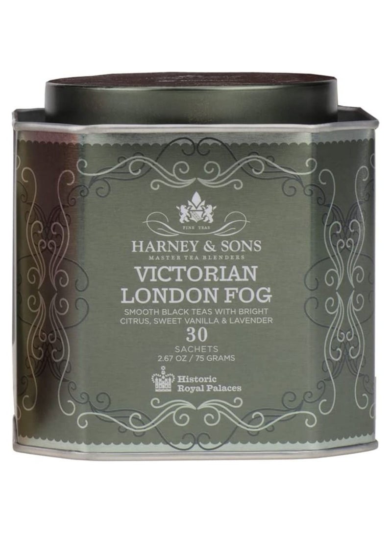 Black herbal tea contains 30 sachets