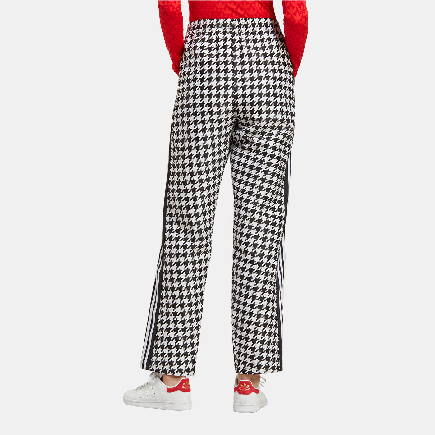 Women's Houndstooth Wide Leg Joggers