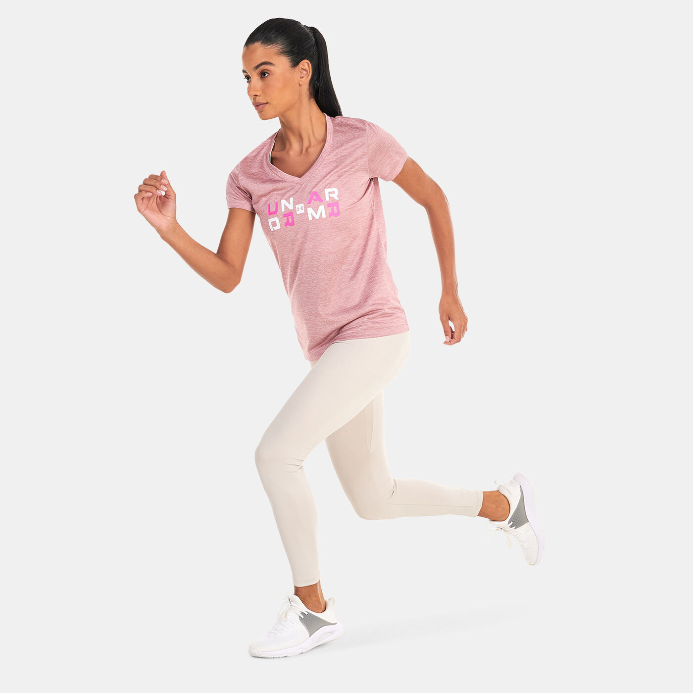 Women's UA Tech™ Twist Graphic V-Neck T-Shirt