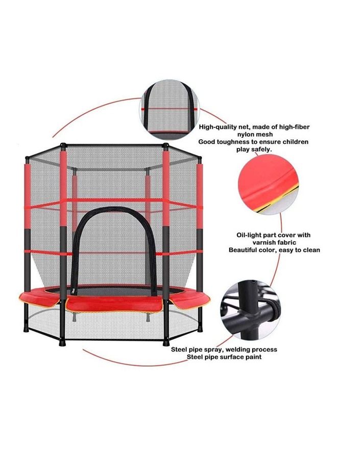 XIANGYU 5.5 FT Kids Trampoline with Safety Enclosure Net | Outdoor Indoor Mini Trampolines for Kids Jumping Mat and Spring Cover Padding