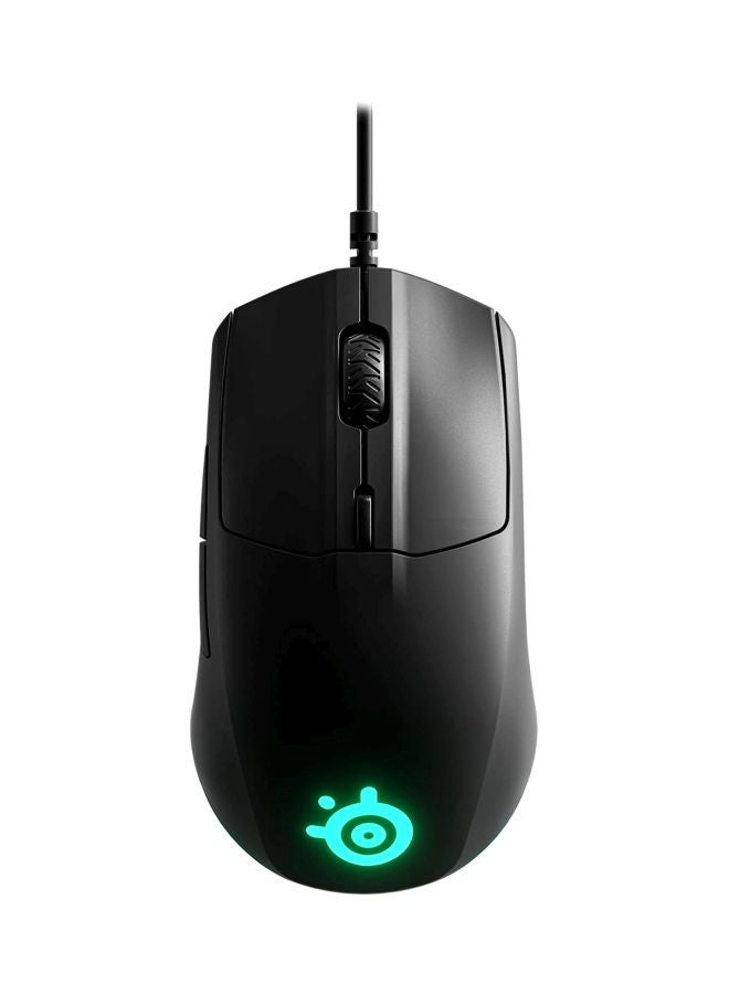 Rival 3 Gaming Mouse, 8,500 CPI TrueMove Core Optical Sensor, 6 Programmable Buttons, Split Trigger Buttons, Brilliant Prism RGB Lighting | 62513