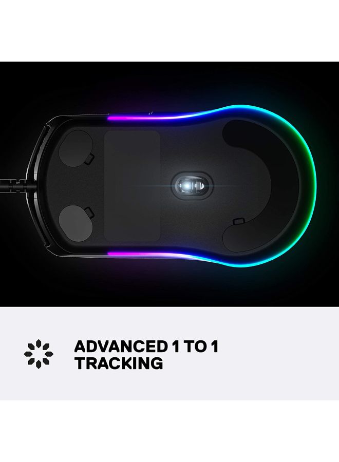 Rival 3 Gaming Mouse, 8,500 CPI TrueMove Core Optical Sensor, 6 Programmable Buttons, Split Trigger Buttons, Brilliant Prism RGB Lighting | 62513