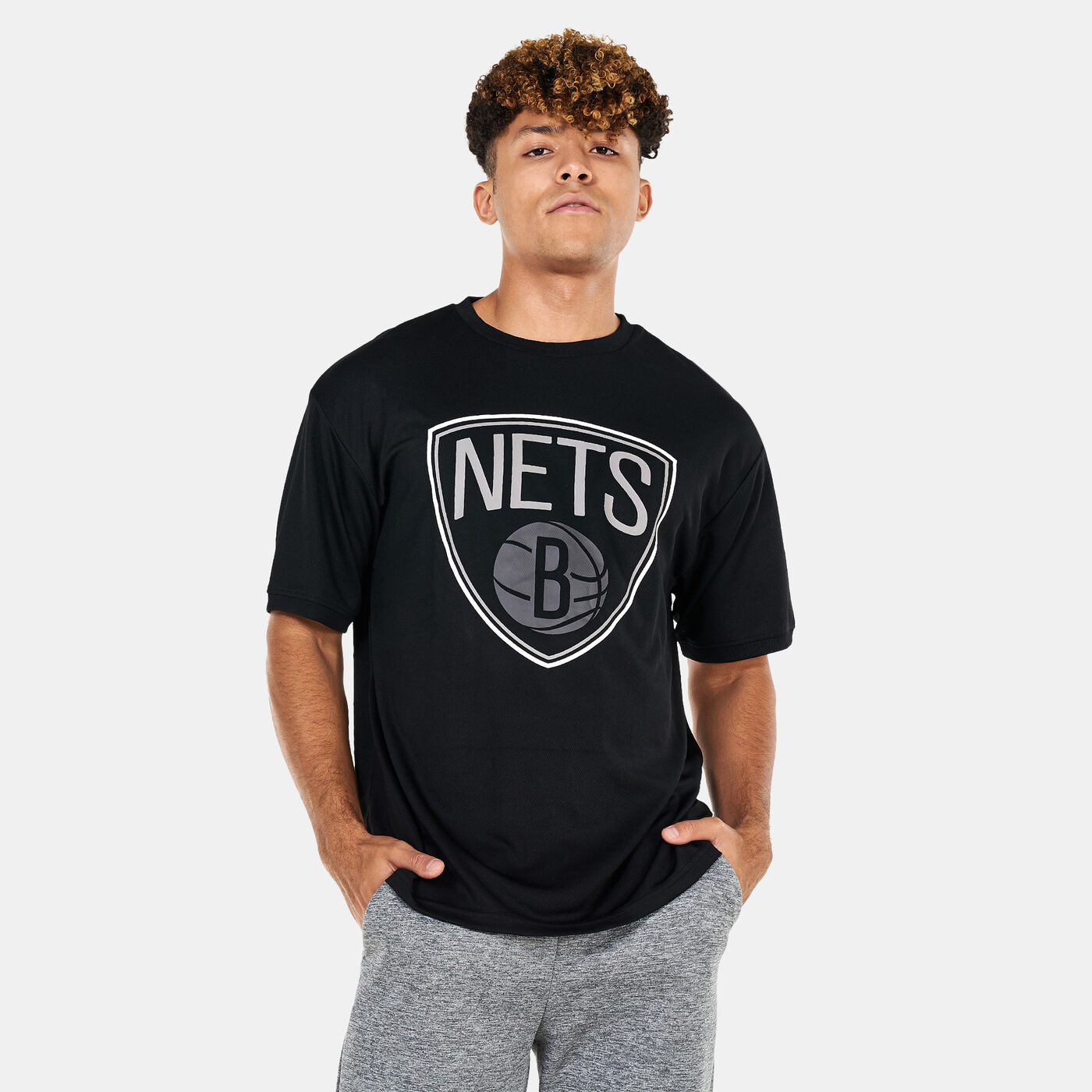 Men’s Brooklyn Nets NBA Outline Mesh T-Shirt