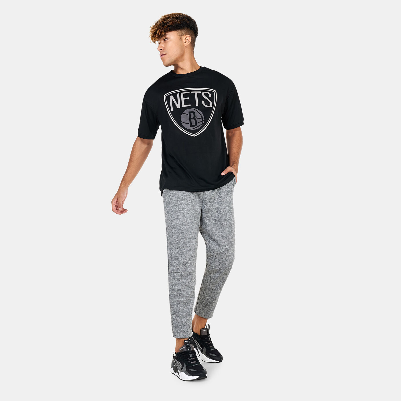 Men’s Brooklyn Nets NBA Outline Mesh T-Shirt