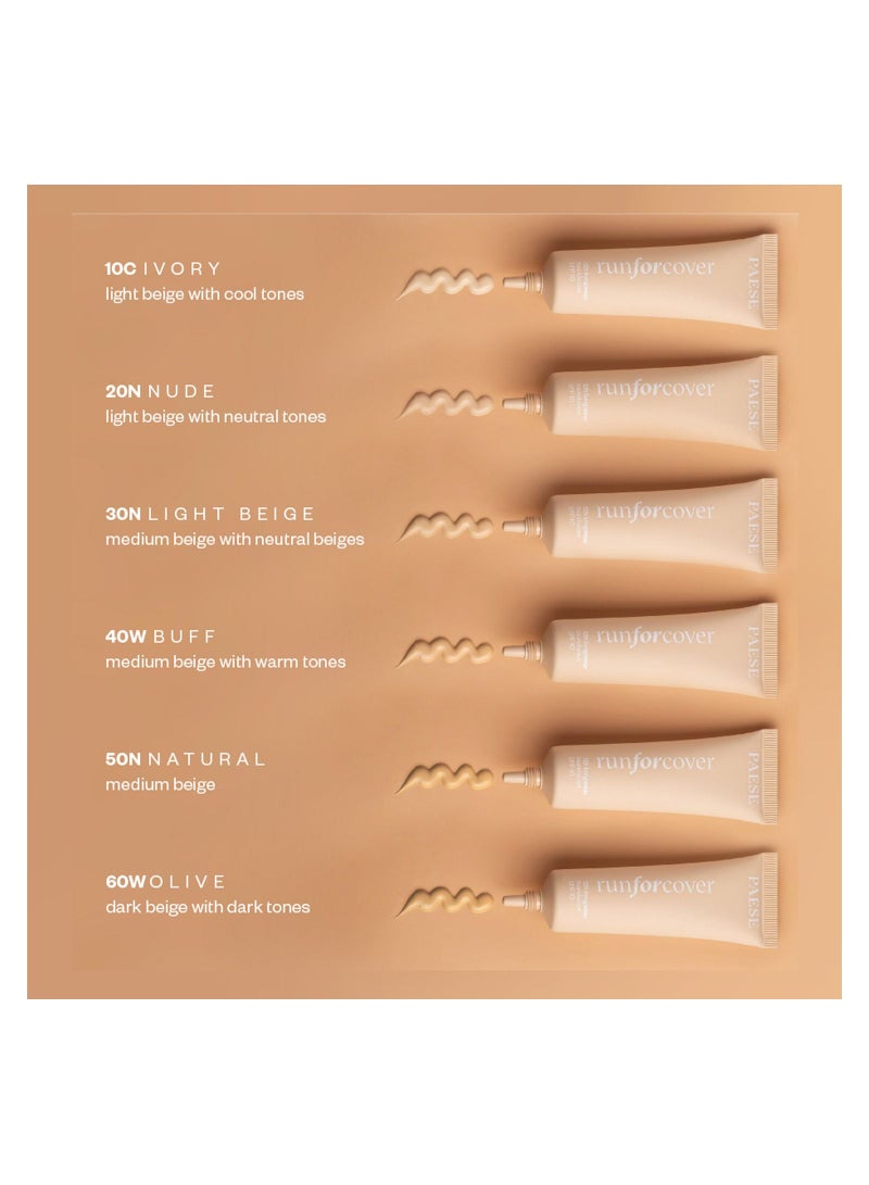 Foundation 12h Longwear run for cover SPF 10 50N Natural
