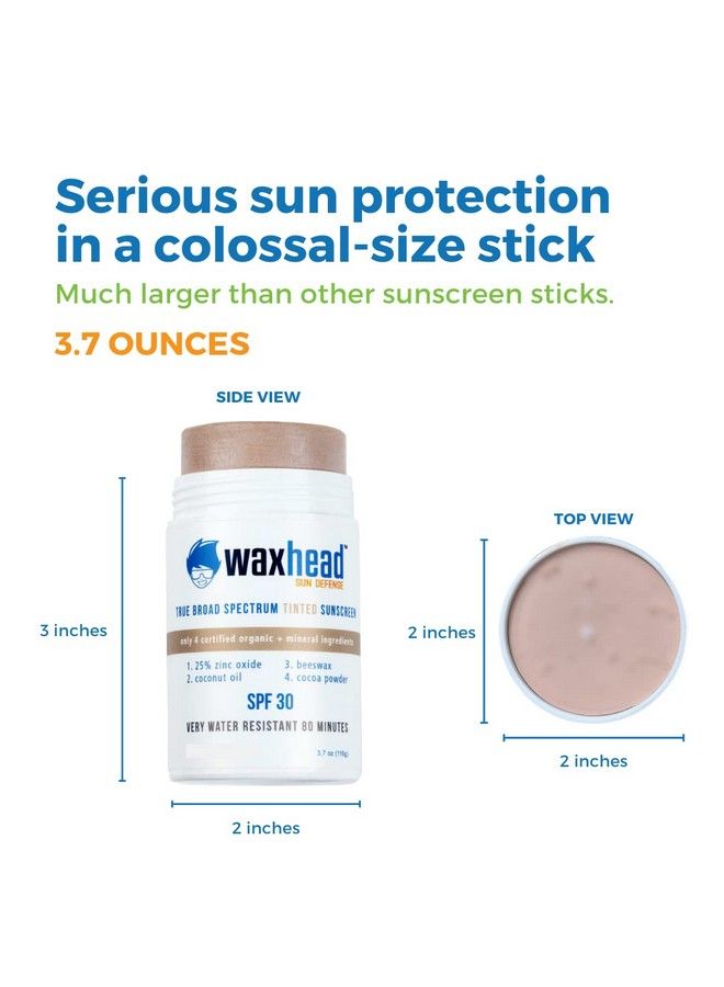 Waxhead Reef Safe Sunscreen Stick Tinted Sunscreen For Face Biodegradable Sunscreen Protector Solar Para La Cara Sun Screen Protector For Face Waterproof Kids Sunscreen Non Nano Zinc Oxide