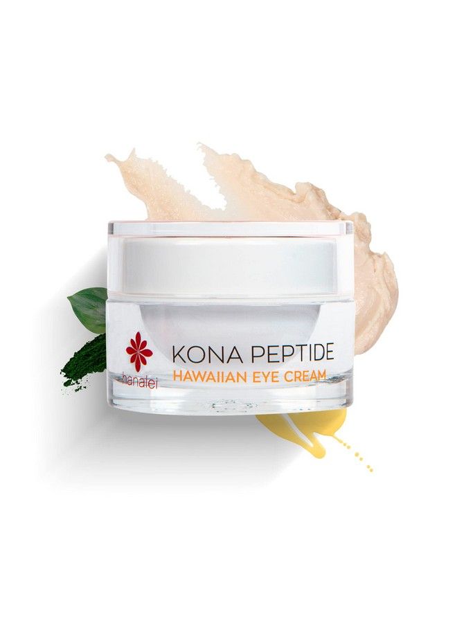 Kona Peptide Eye Cream For Minimizing Wrinkles & Puffiness : Made With Hawaiian Botanicals Caffeine & Peptides Made In Usa Crueltyfree And Vegan (05 Oz)