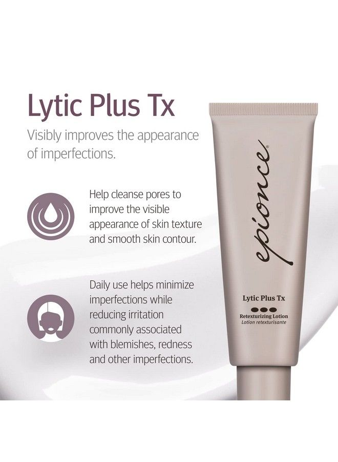 Lytic Plus Tx Facial Lotion With Salicylic Acid Azelaic Acid Hyaluronic Acid And Shea Butter Pore Minimizer Hyperpigmentation Treatment And Acne Treatment For Oily And Acne Prone Skin