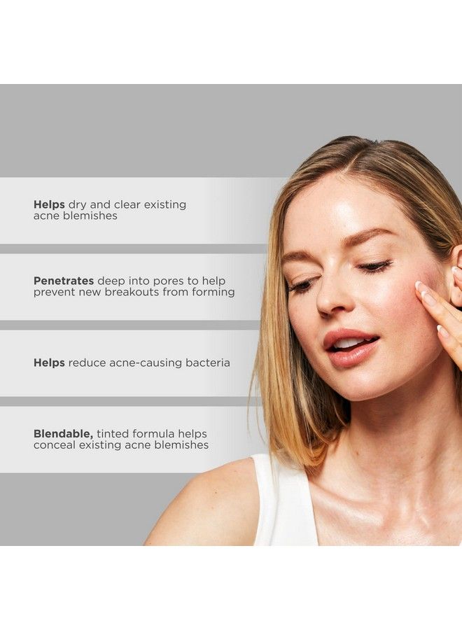 Acne Tinted Spot Treatment With 8% Sulfur & 2% Resorcinol Tinted Cream Formula to Conceal Blemishes NonComedogenic 1 fl oz