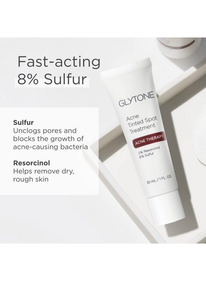 Acne Tinted Spot Treatment With 8% Sulfur & 2% Resorcinol Tinted Cream Formula to Conceal Blemishes NonComedogenic 1 fl oz