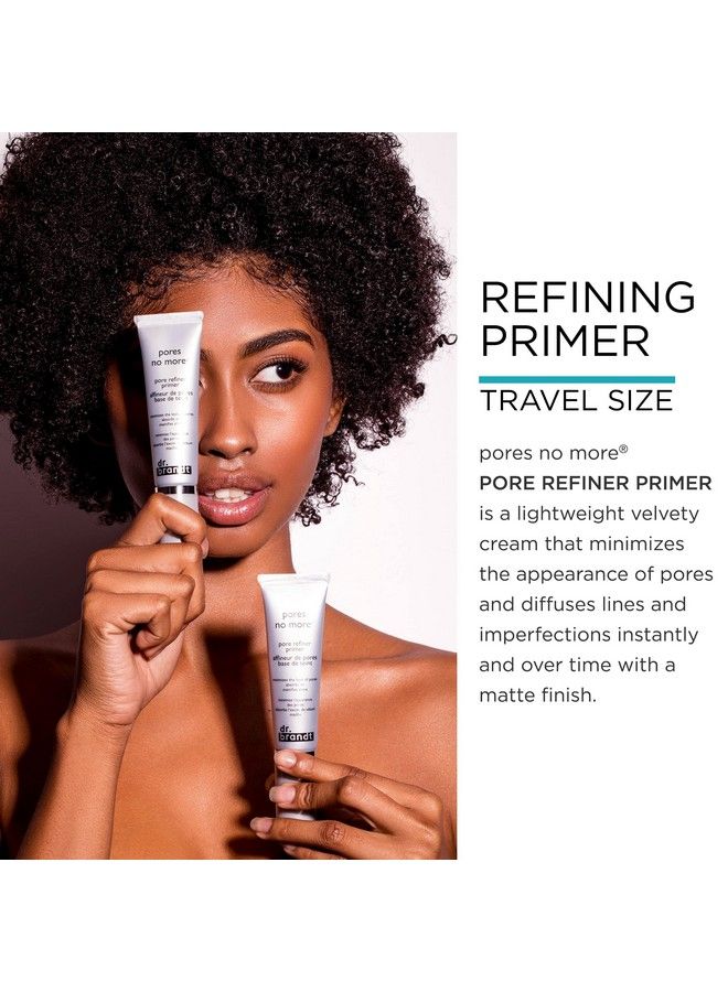 Dr Brandt Pores No More Pore Refiner Primer Travel Size Pore Refiner and Makeup Primer Mattifies Skin and Refines the Look of Pores (05 fl oz)