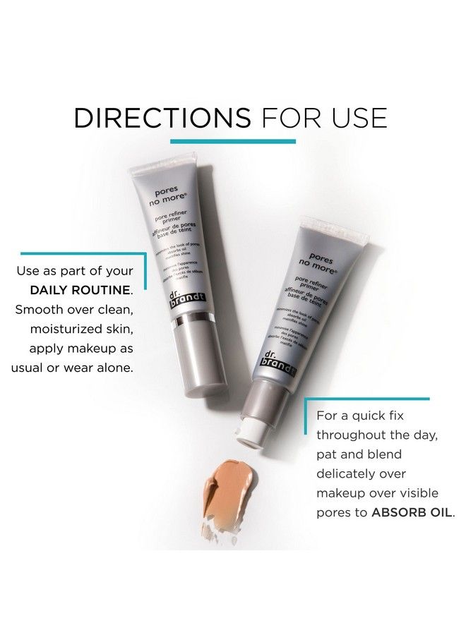 Dr Brandt Pores No More Pore Refiner Primer Travel Size Pore Refiner and Makeup Primer Mattifies Skin and Refines the Look of Pores (05 fl oz)