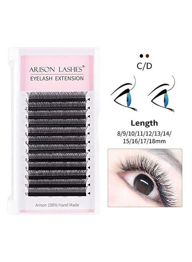 YY Eyelash Extension Lashes D Curl 007mm 815mm Faux Mink Cluster Lash Extensions Soft Y Lashes Extensions Premade (815MM 007D)