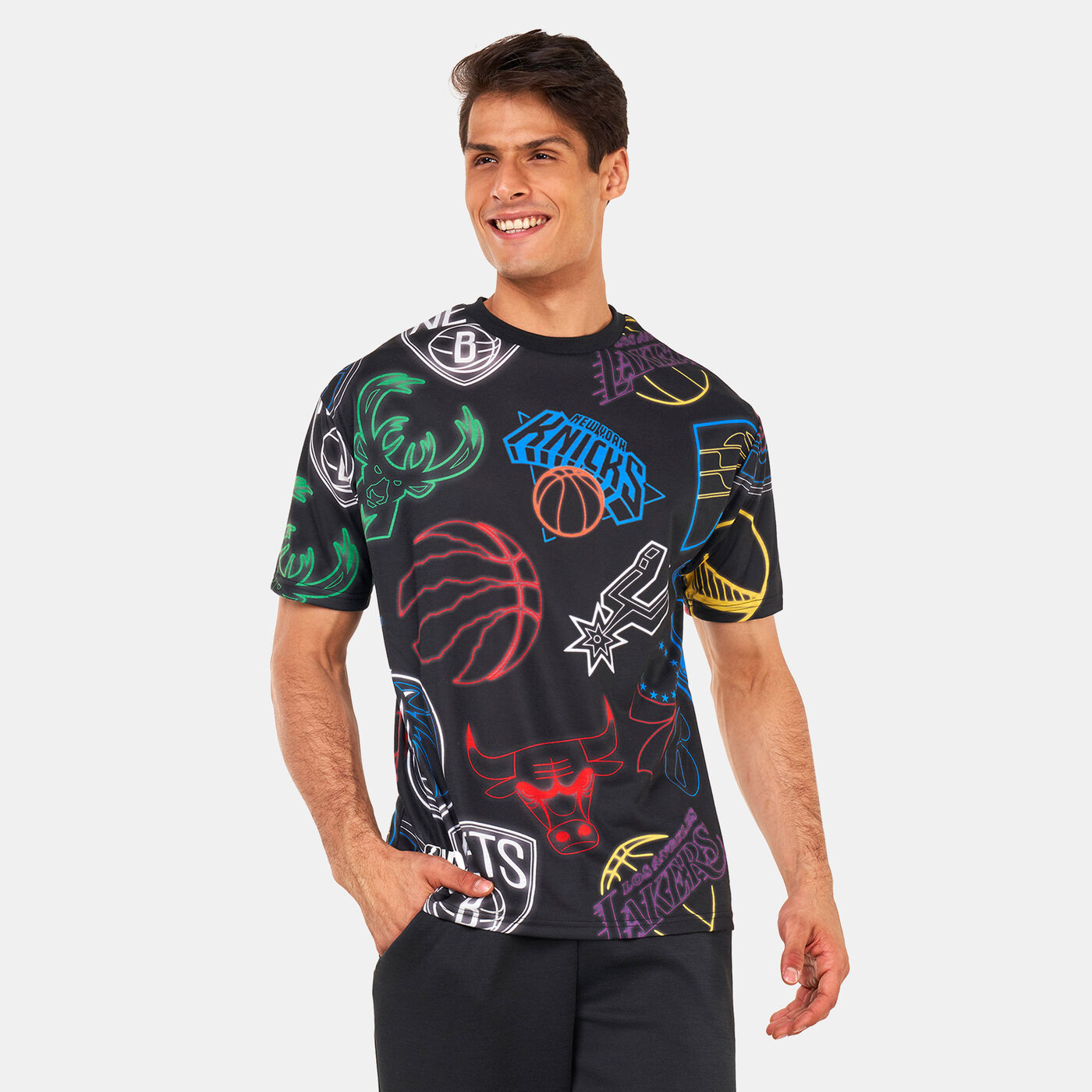 NBA Printed Neon Basketball T-Shirt