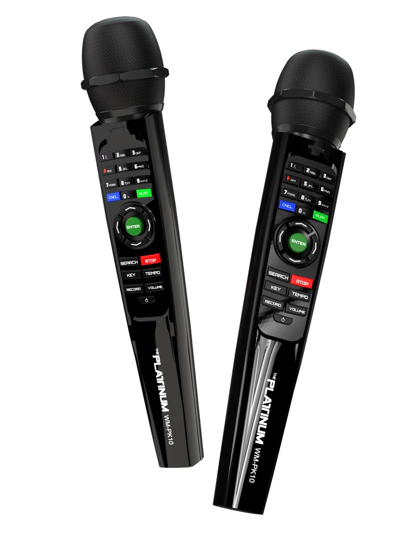 PLATINUM PK10 KARAOKE TROLLY SPK & PARTY JUKEBOX PA SYSTEM WITH 2 W/L MIC HUGE SONG LIBRARY 23K + MIXED LANGUAGE INDIAN ENGLISH &FILIPINO KARAOKE SONGS BUILT-IN & RECHARGEABLE 5/6 HOURS BATTERY BACKUP