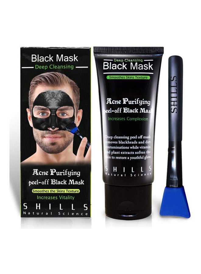 Charcoal Purifying Peel Off Mask With Brush