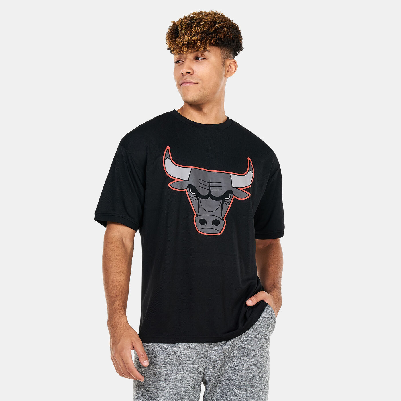 Men's Chicago Bulls NBA Outline Mesh T-Shirt