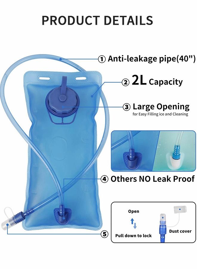Hydration Pack Backpack, Water Backpack with 2L Bladder , Backpack Hydration Bag 2 In 1 for Hiking, Cycling, Running, Rock Climbing and Outdoor Activities Ultra-Light Helmet Bag