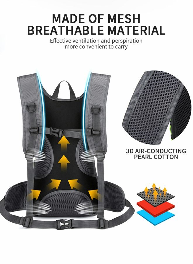 Hydration Pack Backpack, Water Backpack with 2L Bladder , Backpack Hydration Bag 2 In 1 for Hiking, Cycling, Running, Rock Climbing and Outdoor Activities Ultra-Light Helmet Bag