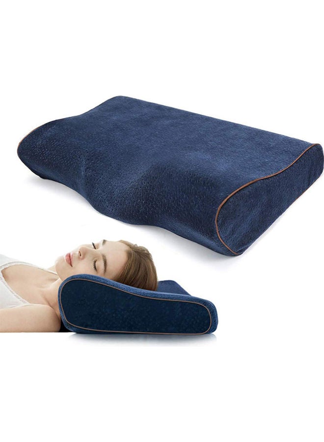 Orthopedic Cervical Neck Pillow For Pain Sufferers Polyester Blue 50x30x10cm