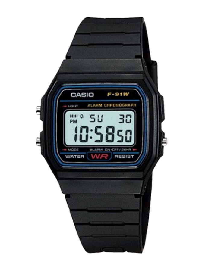Resin Digital Wrist Watch F-91W-1DG