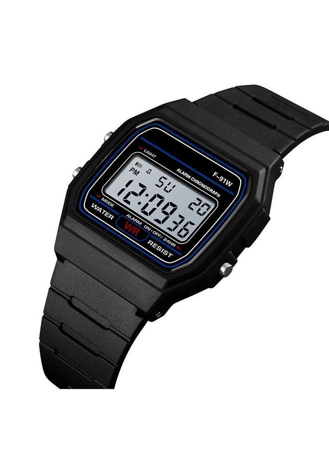 Resin Digital Wrist Watch F-91W-1DG