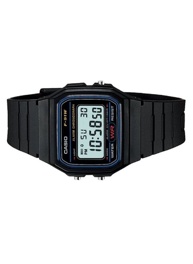 Resin Digital Wrist Watch F-91W-1DG