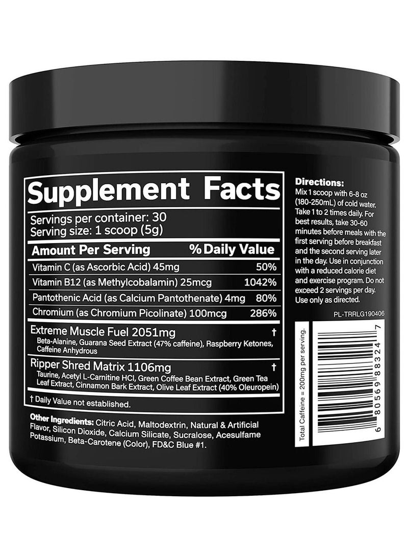 The Ripper Fat Burner, Razor Lime Flavor, JNX Sports, 30 Servings