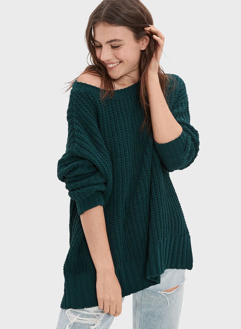 Knitted Round Neck Sweater