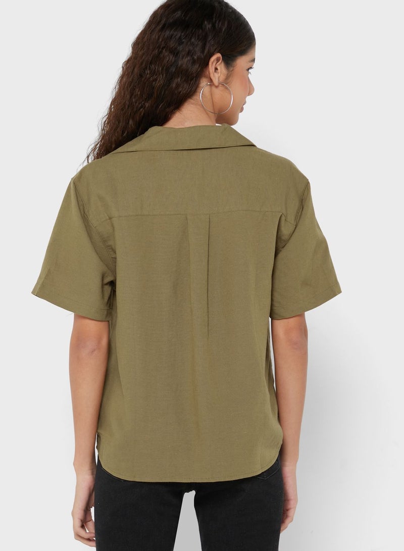 Pocket Detail Button Down Shirt
