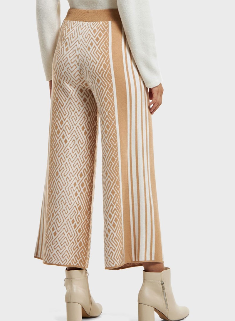 Printed High Waist Pants