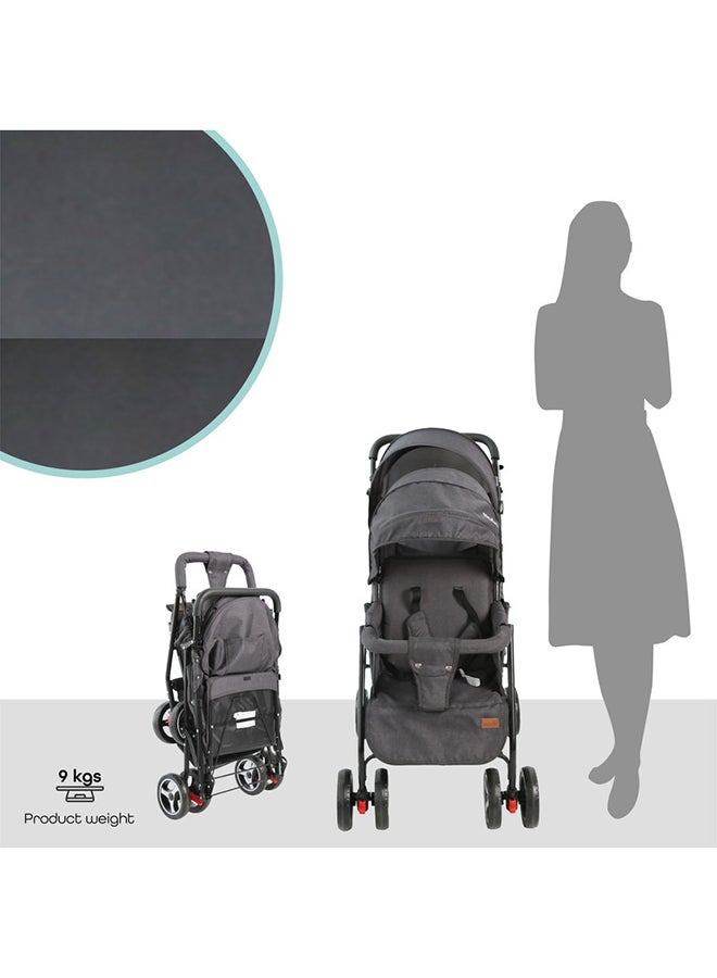 Pair Twin Stroller - Black/Grey