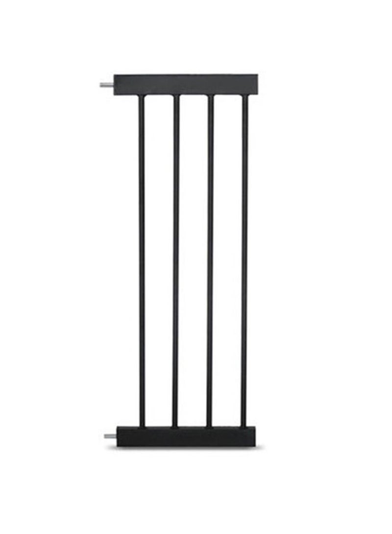 Wooden Safety Gate With 28Cm Black Extension - Natural Wood