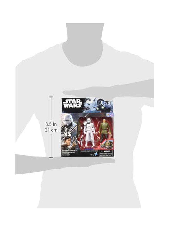 The Force Awakens Poe Dameron And First Order Snowtrooper Action Figure