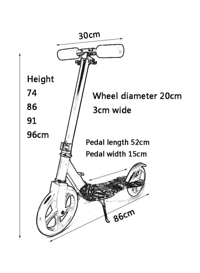2-Wheel Classic Pedal Scooter Red