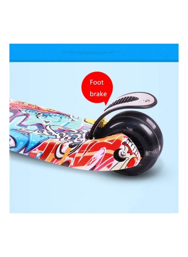 3-Wheeled Adjustable Kick Scooter Multicolour