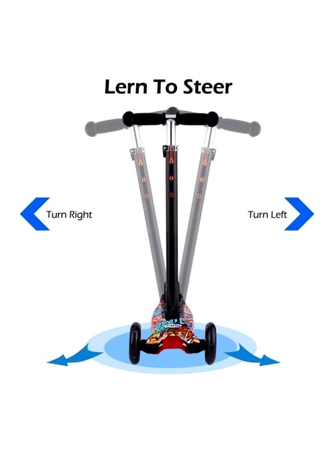 Graffiti Printed Scooter Multicolour 80x56x24cm