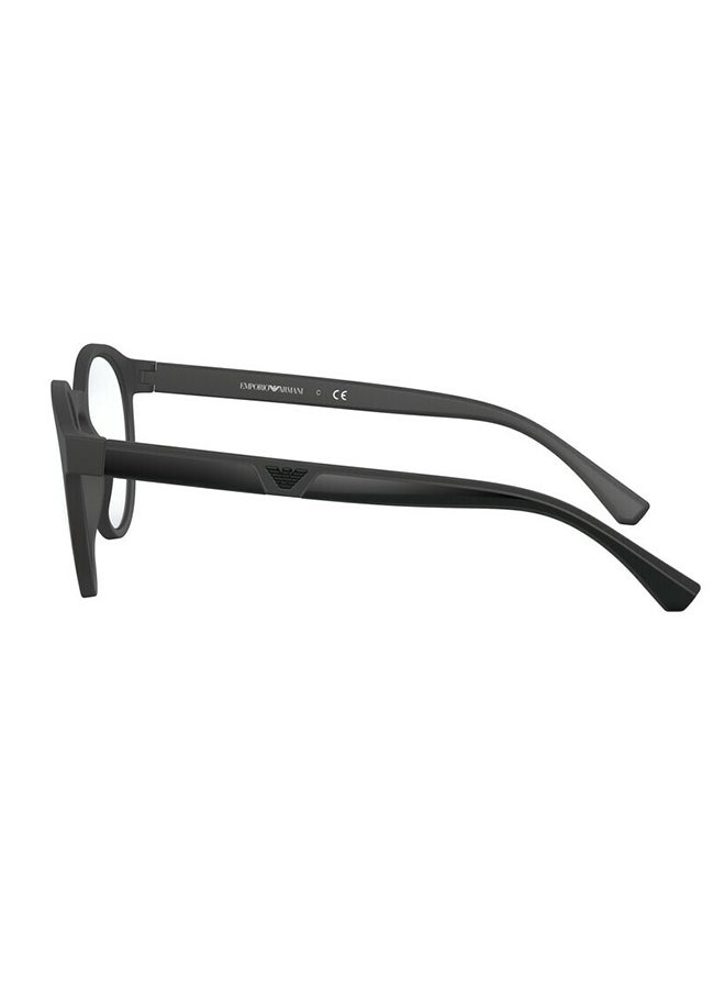 unisex Full-Rimmed Round Frame Clip On Ea4152 58011W Size 52 Matte Black Demo Lens