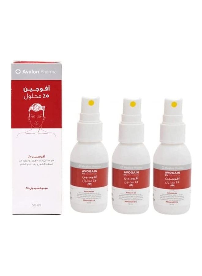 Avogain 5% Minoxidil Solution 50 ml 3 Month Supply