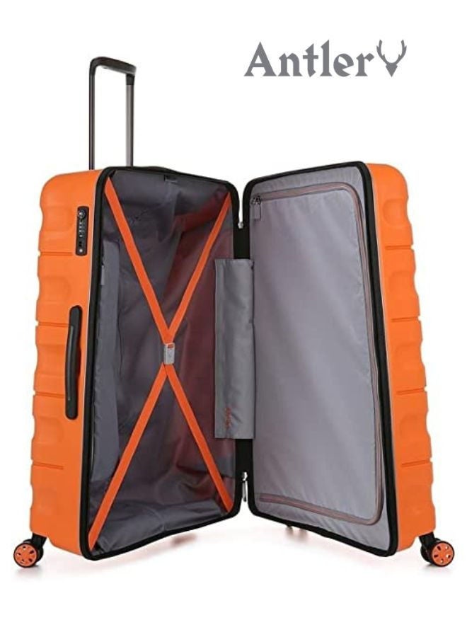 3-Piece Juno II 4-Wheel Luggage Trolley Set Orange