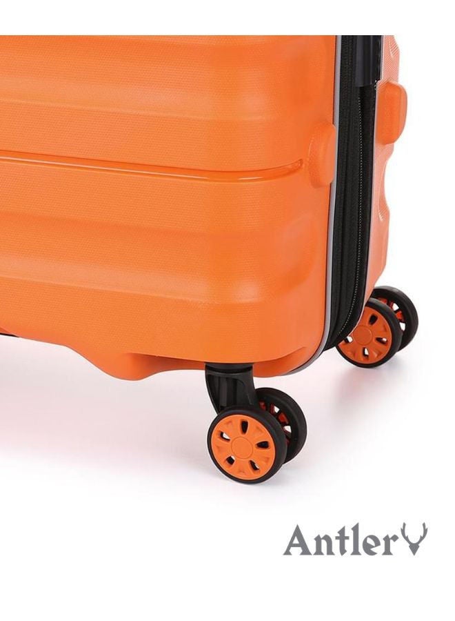 3-Piece Juno II 4-Wheel Luggage Trolley Set Orange