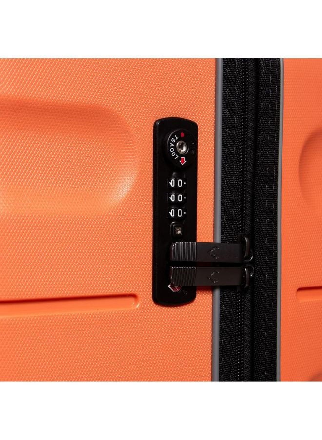3-Piece Juno II 4-Wheel Luggage Trolley Set Orange