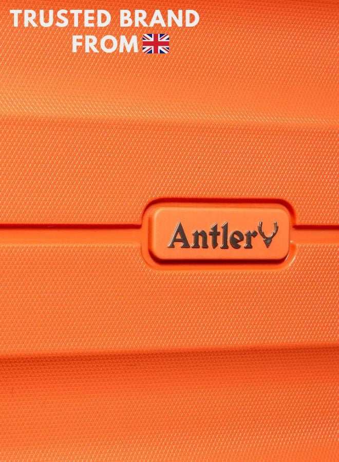 3-Piece Juno II 4-Wheel Luggage Trolley Set Orange