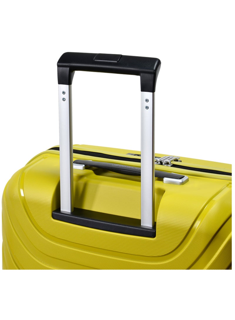 Knight Hard Case Travel Bag Trolley Luggage Set 0f 3 Polypropylene Lightweight Suitcase 4 Quiet Double Spinner Wheels With Tsa Lock B0011 Chartreuse