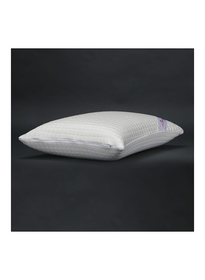 Super Cooling Pillow Hypoallergenic Side And Back Sleeping Pillows For Neck And Shoulder Support Polyester White 65x48x14cm